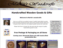 Tablet Screenshot of martinswoodcrafts.co.uk
